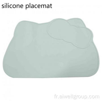 Placemat en silicone en forme de chat